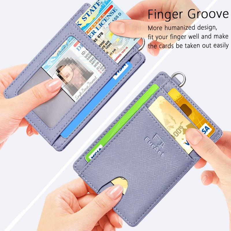FurArt Slim Minimalist Wallet, Front Pocket Wallets, RFID Blocking, Credit Card Holder for Men-CanalBlue - Image 3